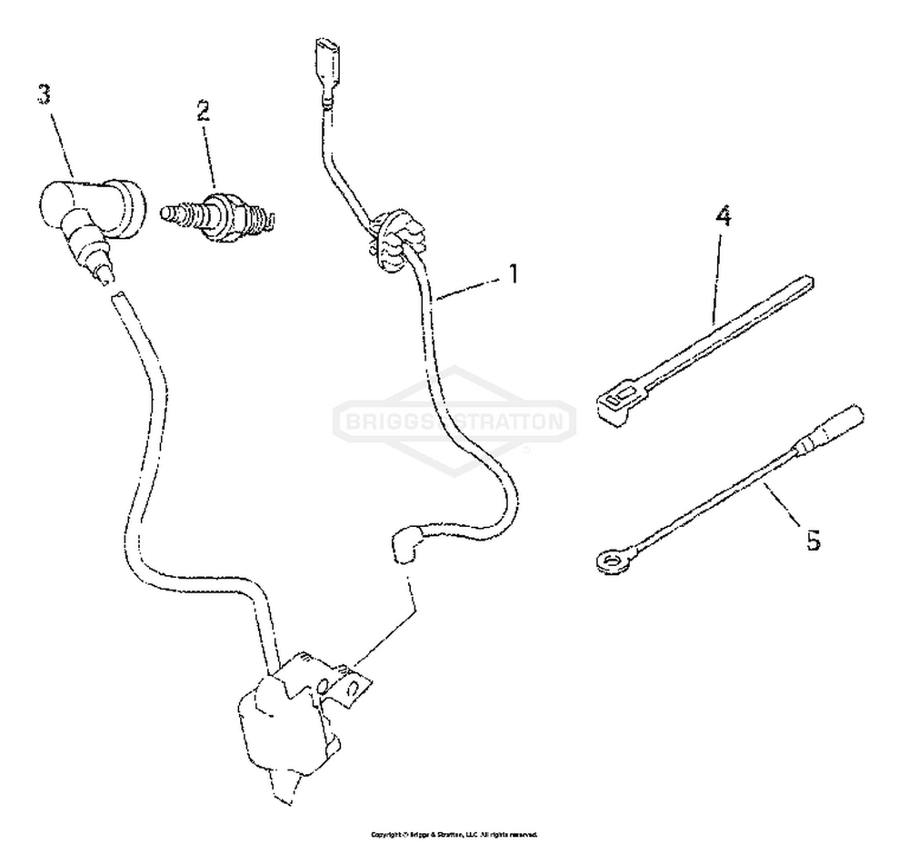 Lead Wires Diagram and Parts List for 1959-0  Briggs and Stratton Generator